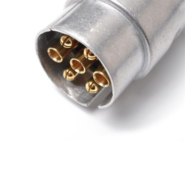 7 Pin Aluminium Alloy EU Plug Trailer Truck Towing Electrics 12V Connector Adapter - Image 4