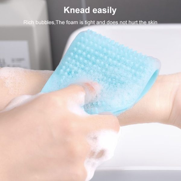 Silicone Massage Pull Strap Bath Brush Powerful Exfoliating Rubbing Bath Artifact (Rose Red) - Image 8