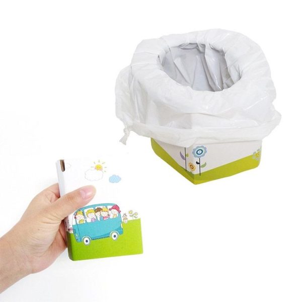Portable Travel Urine Bag Emergency Mobile Mini Toilet Folding Potty - Image 3