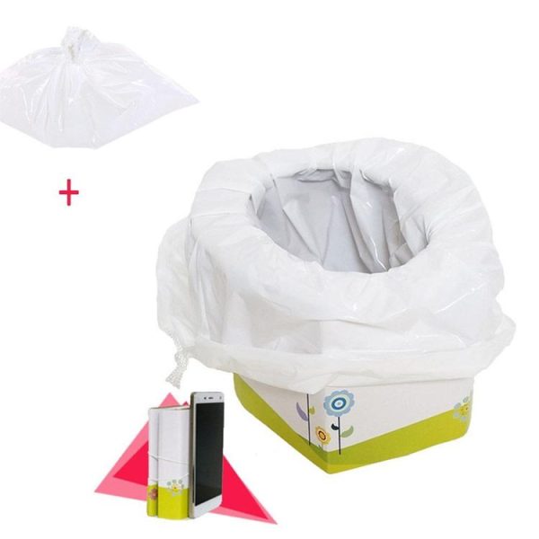 Portable Travel Urine Bag Emergency Mobile Mini Toilet Folding Potty - Image 5