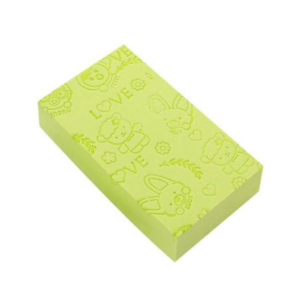Baby Shower Spa Bath Square Sponge Body Cleaning Scrub (Green)