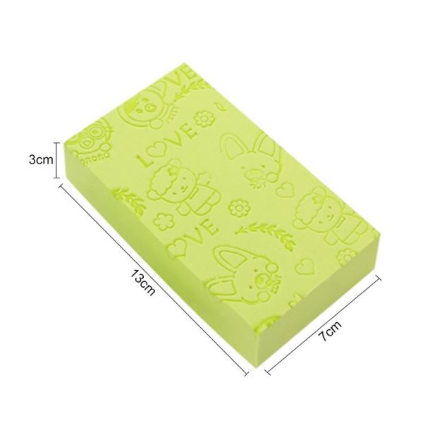 Baby Shower Spa Bath Square Sponge Body Cleaning Scrub (Green) - Image 2