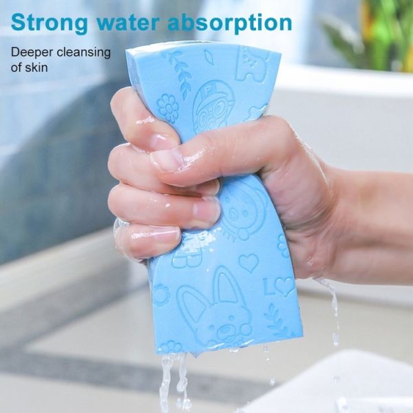Baby Shower Spa Bath Square Sponge Body Cleaning Scrub (Green) - Image 6