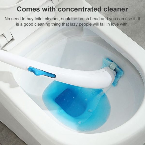 Disposable Toilet Brush Household Toilet Brush Detergent Replacement Core - Image 3