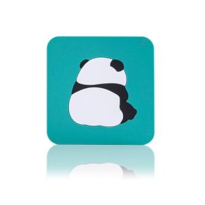 Anti-scald and Heat-resistant Placemats Home Waterproof and Oil-proof Table Mats Silicone Coasters, Size: Small, Style: Panda