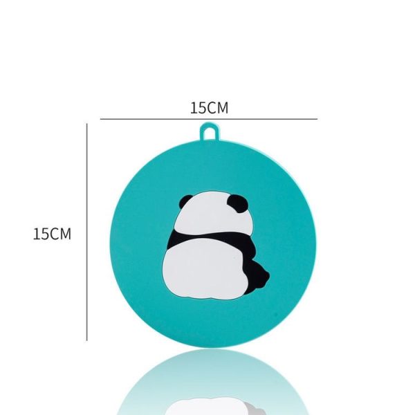Anti-scald and Heat-resistant Placemats Home Waterproof and Oil-proof Table Mats Silicone Coasters, Size: Large, Style: Panda - Image 2