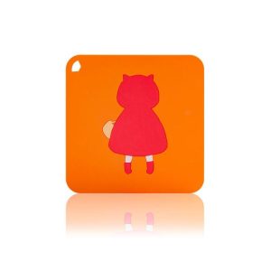 Anti-scald and Heat-resistant Placemats Home Waterproof and Oil-proof Table Mats Silicone Coasters, Size: Large, Style: Little Red Riding Hood