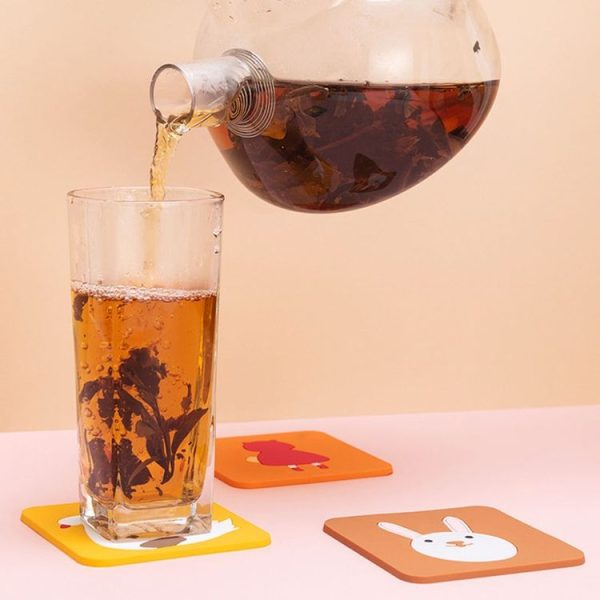 Anti-scald and Heat-resistant Placemats Home Waterproof and Oil-proof Table Mats Silicone Coasters, Size: Large, Style: Little Red Riding Hood - Image 6