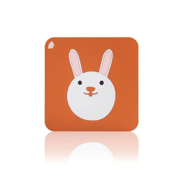 Anti-scald and Heat-resistant Placemats Home Waterproof and Oil-proof Table Mats Silicone Coasters, Size: Large, Style: Bunny