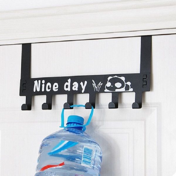 Hook Door Back Coat Hanger Cartoon Wall-mounted Door Hanger (Black) - Image 5