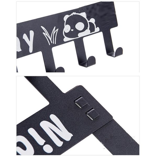 Hook Door Back Coat Hanger Cartoon Wall-mounted Door Hanger (Black) - Image 6