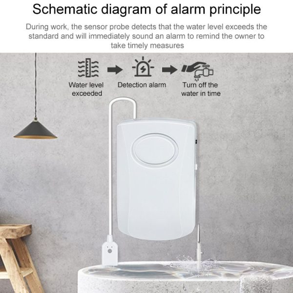 130dB Water Leakage Alarm Detector Sensor Detection Flood Alert Overflow Home Security Alarm System - Image 5