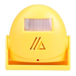 Wireless Intelligent Doorbell Infrared Motion Sensor Voice Prompter Warning Door Bell Alarm (Yellow)