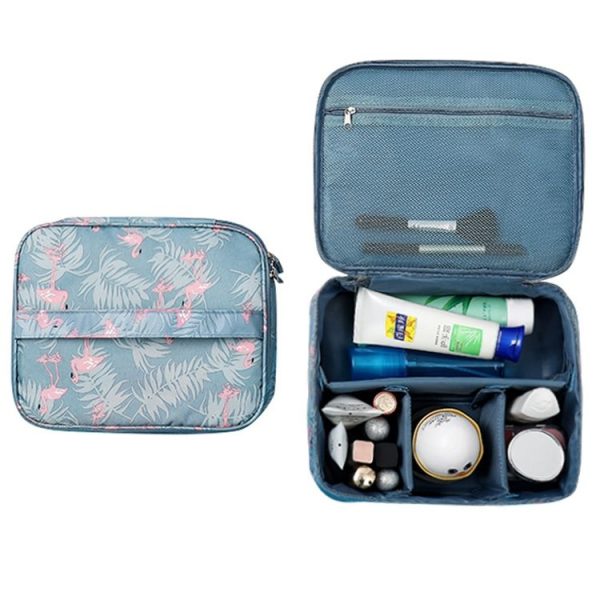 Large Capacity Portable Lady Waterproof Padded Travel Cosmetic Bag Beautician Storage Bags Women Makeup Bag (Style B Black Lemon) - Image 3