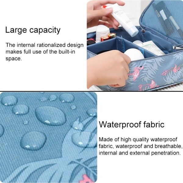 Large Capacity Portable Lady Waterproof Padded Travel Cosmetic Bag Beautician Storage Bags Women Makeup Bag (Style B Black Lemon) - Image 4