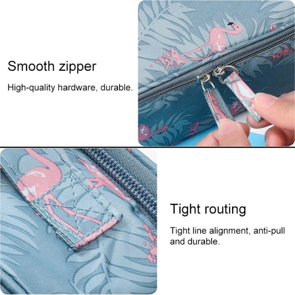 Large Capacity Portable Lady Waterproof Padded Travel Cosmetic Bag Beautician Storage Bags Women Makeup Bag (Style B Black Lemon) - Image 5