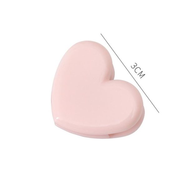 2 PCS Creative Cute Pink Metal Clips Office Accessories Paper Clips Photo Clips (Heart) - Image 3