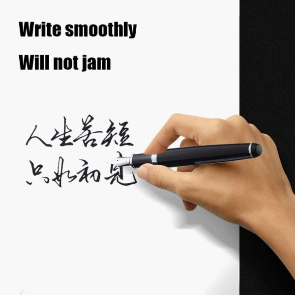X750 Stationery Stainless Steel Fountain Pen Medium Nib Ink Pens School Oiifice Gift, Nib Size: 1.1mm (Gold) - Image 7
