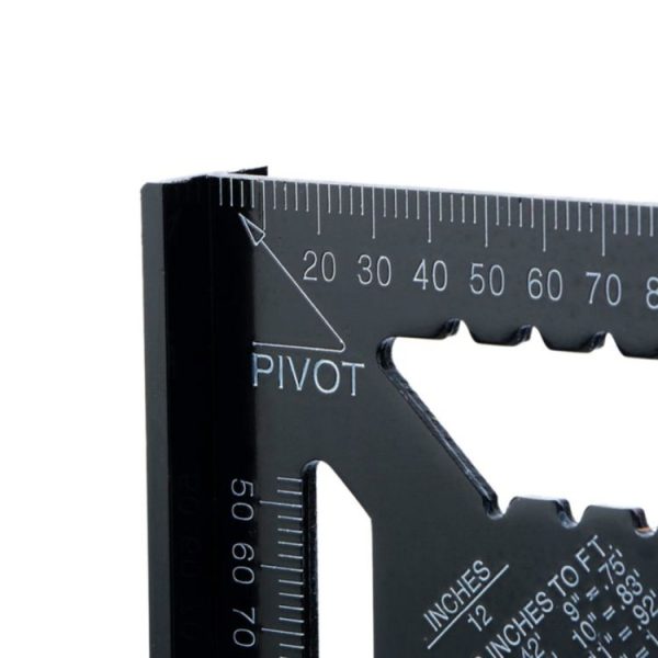 Angle Ruler Measuring Tool For Woodworking Square Layout Gauge (7 Inch Black Metric) - Image 5