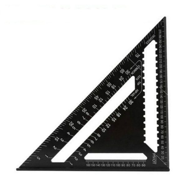 Angle Ruler Measuring Tool For Woodworking Square Layout Gauge (7 Inch Black Metric) - Image 6