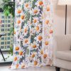 Tulle Curtains for Living Room Bedroom Kitchen Floral Window Curtain, Size: 1mx2m Wear Rod (Daisy Rotten Yarn) - Image 3