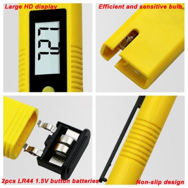 Portable High-precision PH Test Pen PH Acidity Meter PH Water Quality Detection Instrument (Yellow) - Image 5