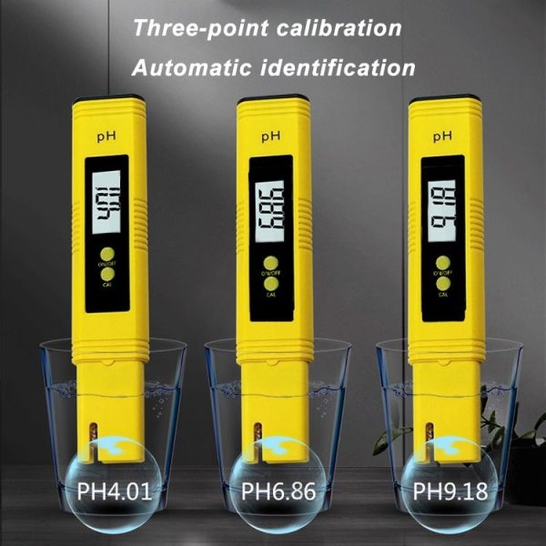 Portable High-precision PH Test Pen PH Acidity Meter PH Water Quality Detection Instrument (Yellow) - Image 6