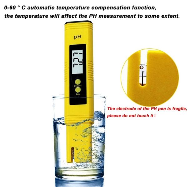 Portable High-precision PH Test Pen PH Acidity Meter PH Water Quality Detection Instrument (Yellow) - Image 7