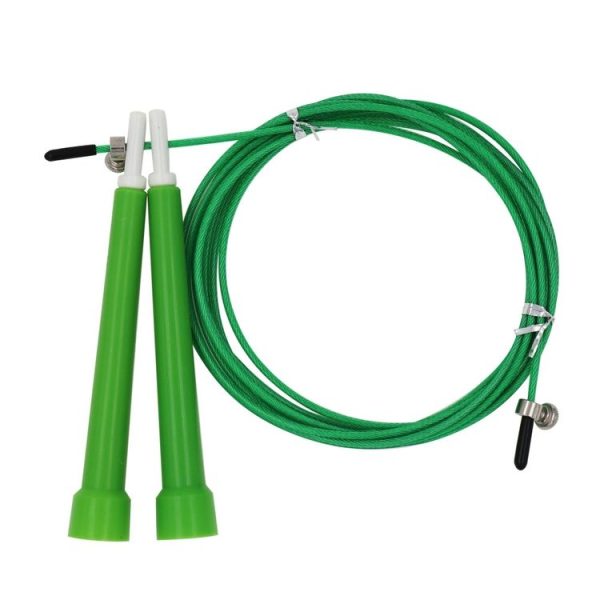 Steel Wire Skipping Skip Adjustable Fitness Jump Rope, Length: 3m (Green) - Image 2