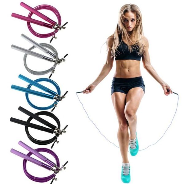 Steel Wire Skipping Skip Adjustable Fitness Jump Rope, Length: 3m (Green) - Image 5