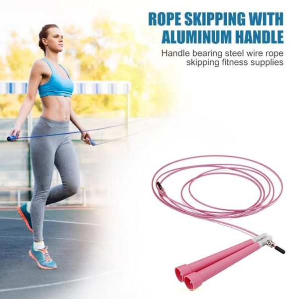 Steel Wire Skipping Skip Adjustable Fitness Jump Rope, Length: 3m (Green) - Image 6