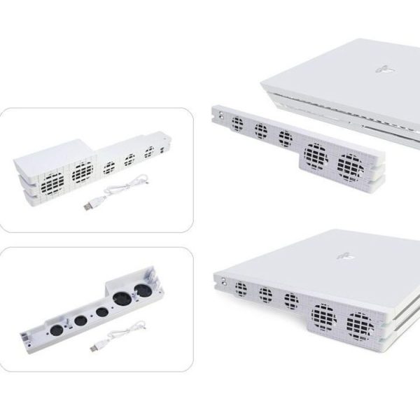 DOBE TP4-831 For PS4 Pro Temperature Controlled Heat Dissipation Automatic Constant Temperature Rear Fan (White) - Image 3