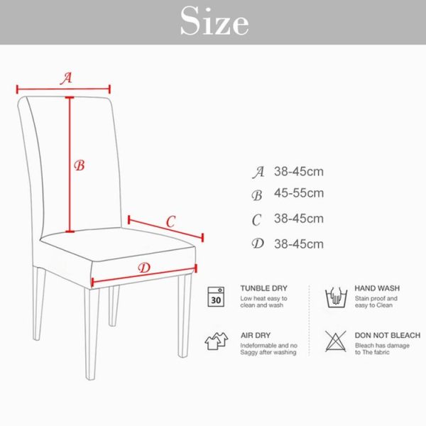 Modern Plain Color Chair Cover Spandex Stretch Elastic Wedding Banquet Chair Covers Dining Seat Cover Pastoral Hotel Cover, Specification: Universal Size (Black) - Image 3
