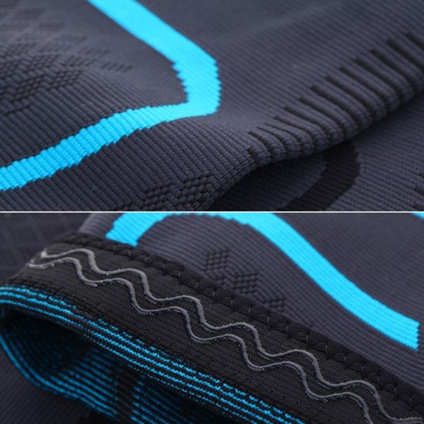 2pcs Comfortable Breathable Elastic Nylon Sports Knit Knee Pads, Size: M (Black) - Image 5