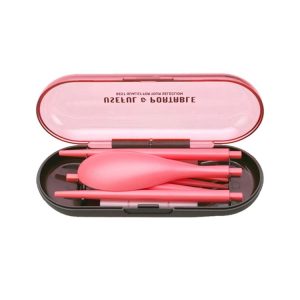 3pcs / Set Mini Outdoor Portable Travel Sets Candy Color Folding Dinner Set Student Kids Kitchen Tool (Pink)