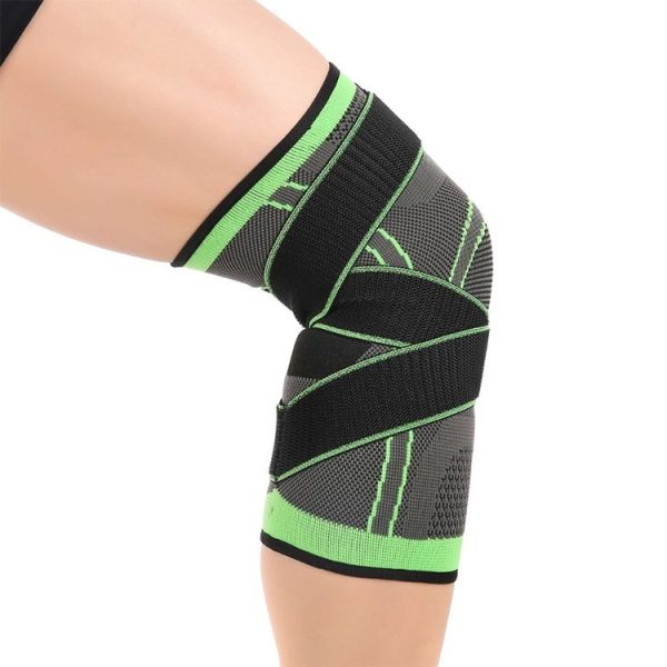 Fitness Running Cycling Bandage Knee Support Braces Elastic Nylon Sports Compression Pad Sleeve, Size: XL (Green) - Image 3