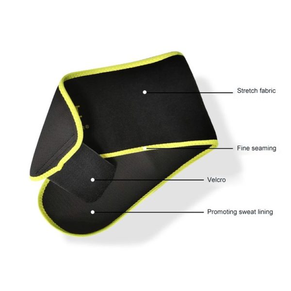 Adjustable Belt with Hook and Loop Fastener for Men / Women, Size: M (Yellow) - Image 4