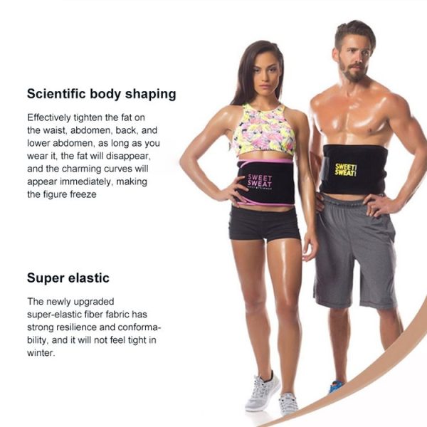 Adjustable Belt with Hook and Loop Fastener for Men / Women, Size: L (Rose Red) - Image 5