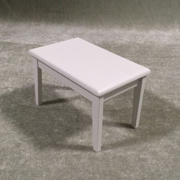 5 PCS / Set 1: 12 Mini Dollhouse Furniture Wooden Dining Table Chair Set Pocket Toy (White) - Image 5