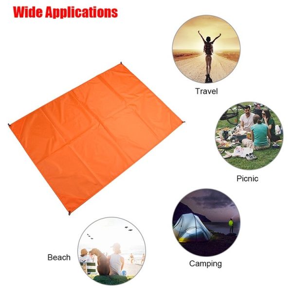 Outdoor Portable Waterproof Picnic Camping Mats Beach Blanket Mattress Mat 100cm*140cm (Red) - Image 6