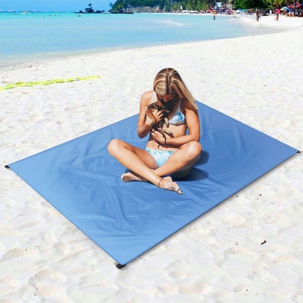 Outdoor Portable Waterproof Picnic Camping Mats Beach Blanket Mattress Mat 100cm*140cm (Red) - Image 7
