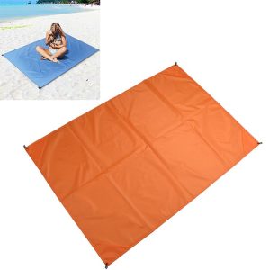 Outdoor Portable Waterproof Picnic Camping Mats Beach Blanket Mattress Mat 200cm*140cm (Orange)