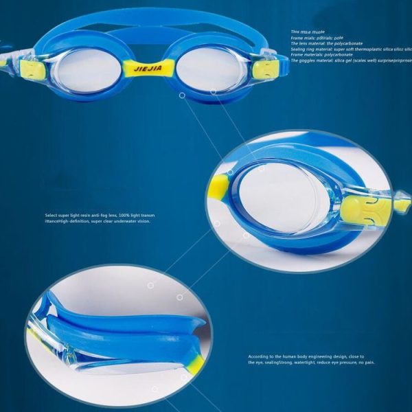 JIEJIA J2670 Silicone Swimming Goggles for Children (Yellow) - Image 3