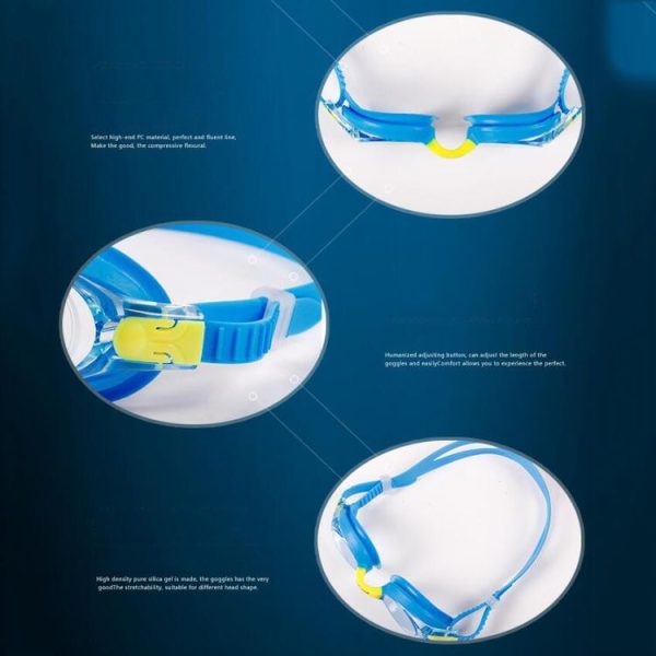 JIEJIA J2670 Silicone Swimming Goggles for Children (Yellow) - Image 4