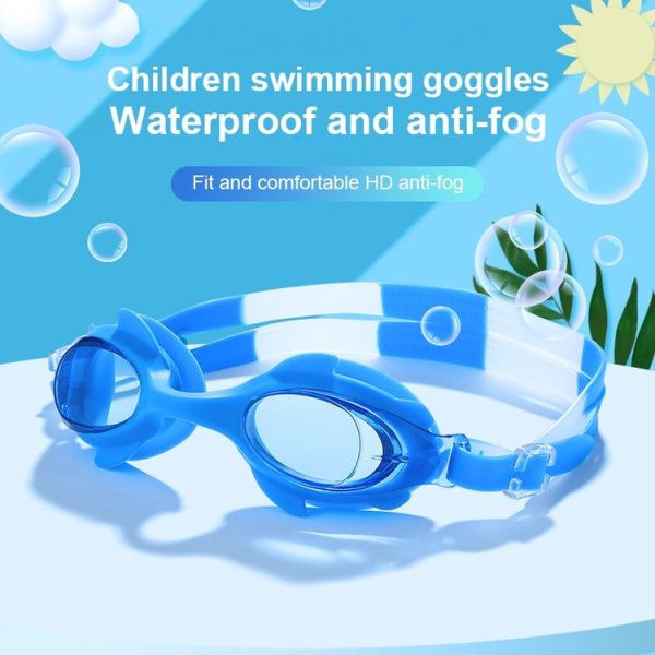 4 in 1 Cartoon Little Crab Waterproof and Anti-fog Silicone Swimming Goggles + Printed Pattern Swimming Cap + Nose Clip Earplugs + Storage Bag Swimming Equipment Set for Children (Pink Fish) - Image 9