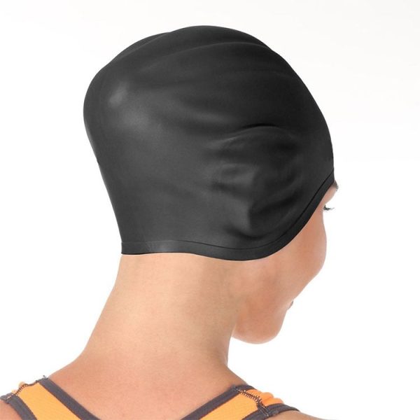 Adult Solid Color Waterproof Silicone Swimming Cap (Wine Red) - Image 8