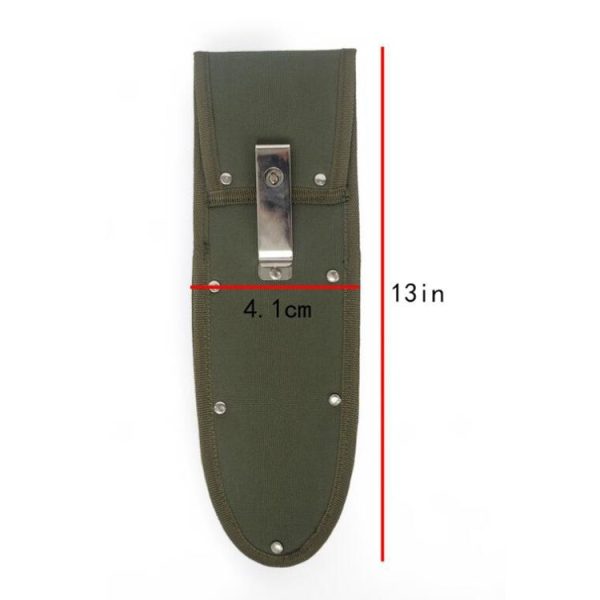 Army Green Portable Waist-mounted Waterproof Garden Tool Shovel Storage Bag Protective Sleeve, Style: Long Section 10.4x33cm - Image 4
