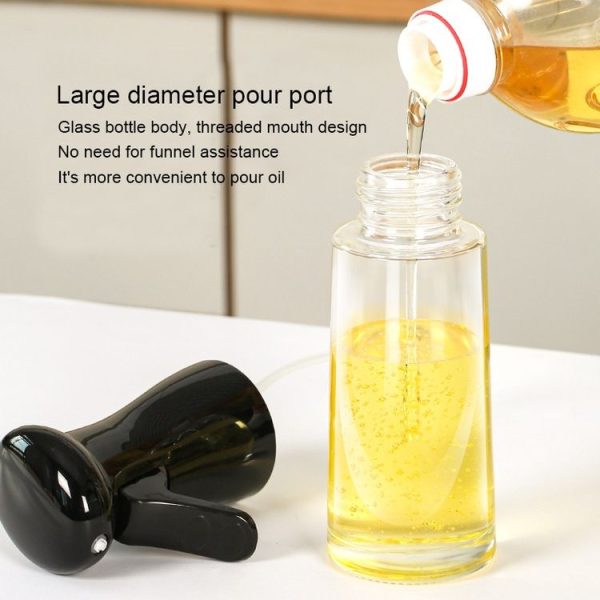 Edible Oil Spray Bottle Barbecue Leakproof Oil Sprayer Bottle (White) - Image 3