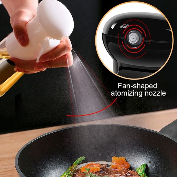 Edible Oil Spray Bottle Barbecue Leakproof Oil Sprayer Bottle (White) - Image 4