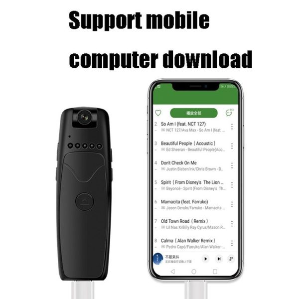 RD01 Intelligent Voice Control Motion Detection Night Vision HD 1080P Video Camera Dual Microphone Noise Reduction Voice Recorder, Capacity: 64G (Black) - Image 7